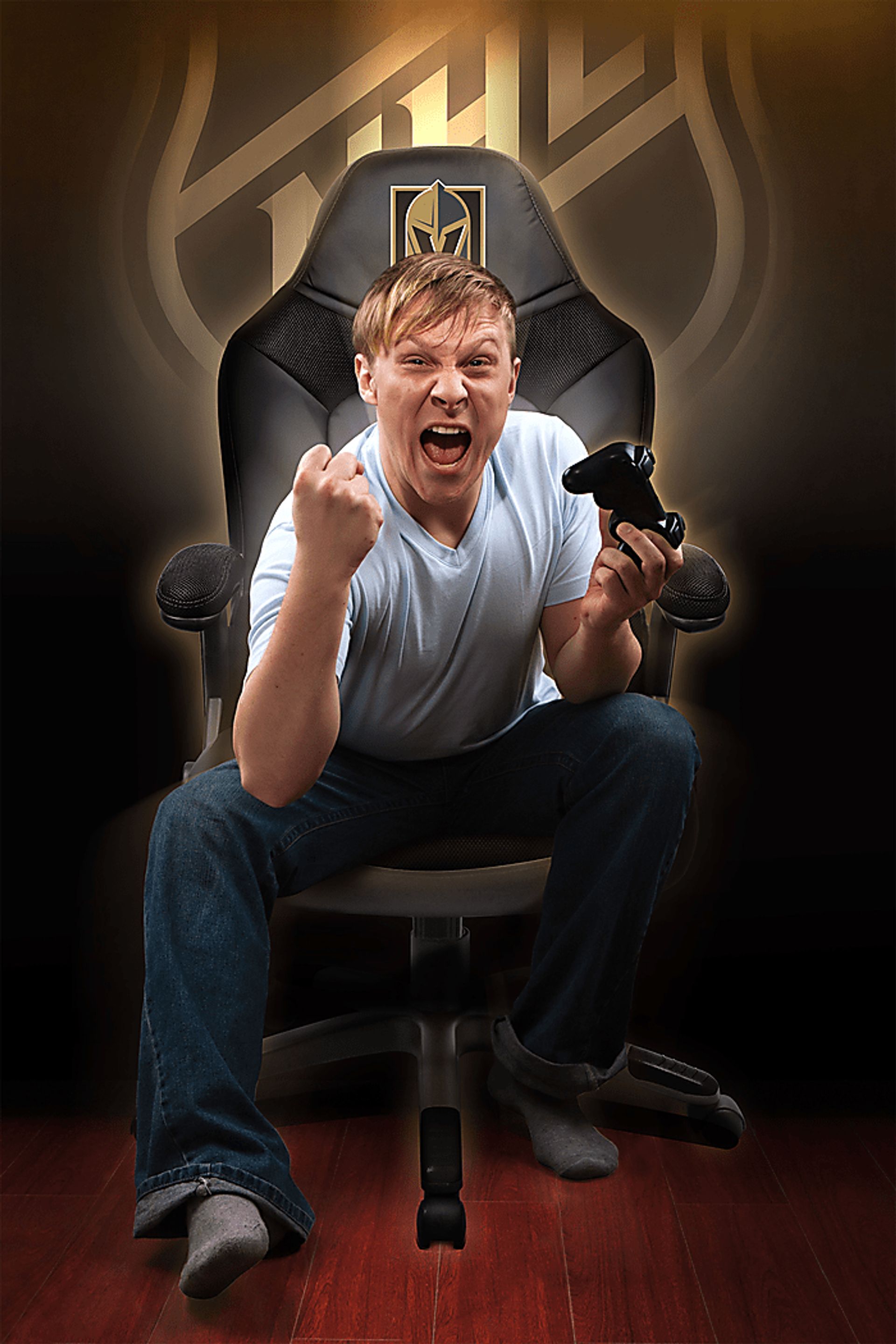 Big Team NHL Golden Knights Black Oversized Gaming Chair - Image 4