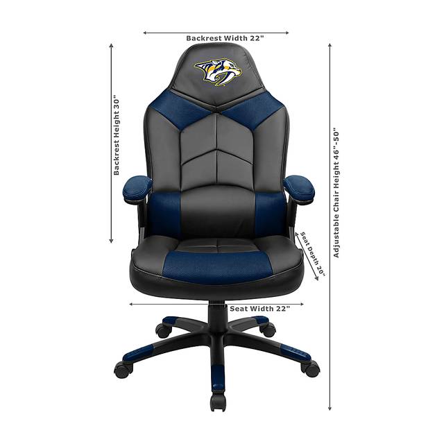 Big Team NHL Nashville Predators Navy Oversized Gaming Chair - Thumbnail - Image 3