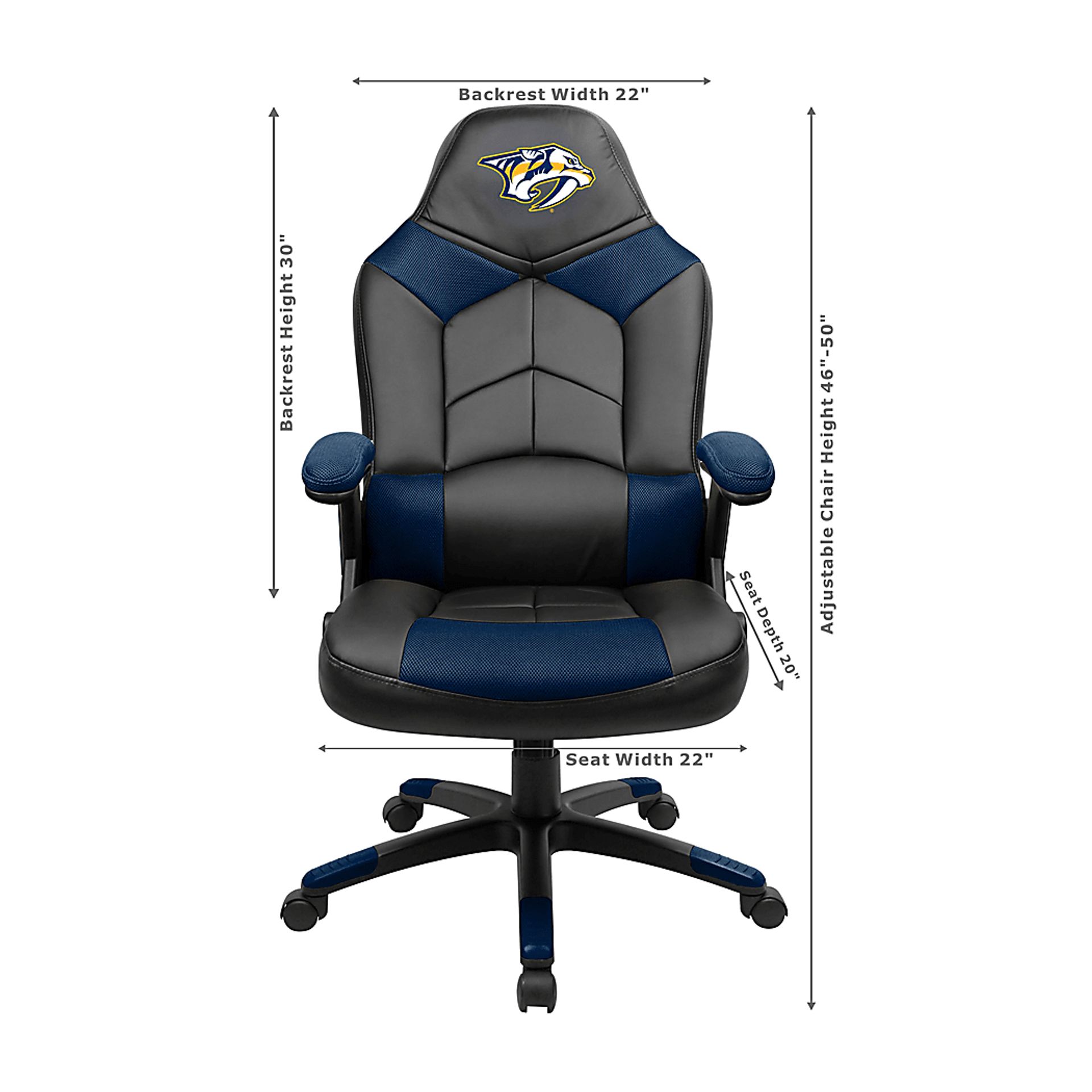Big Team NHL Nashville Predators Navy Oversized Gaming Chair - Image 3