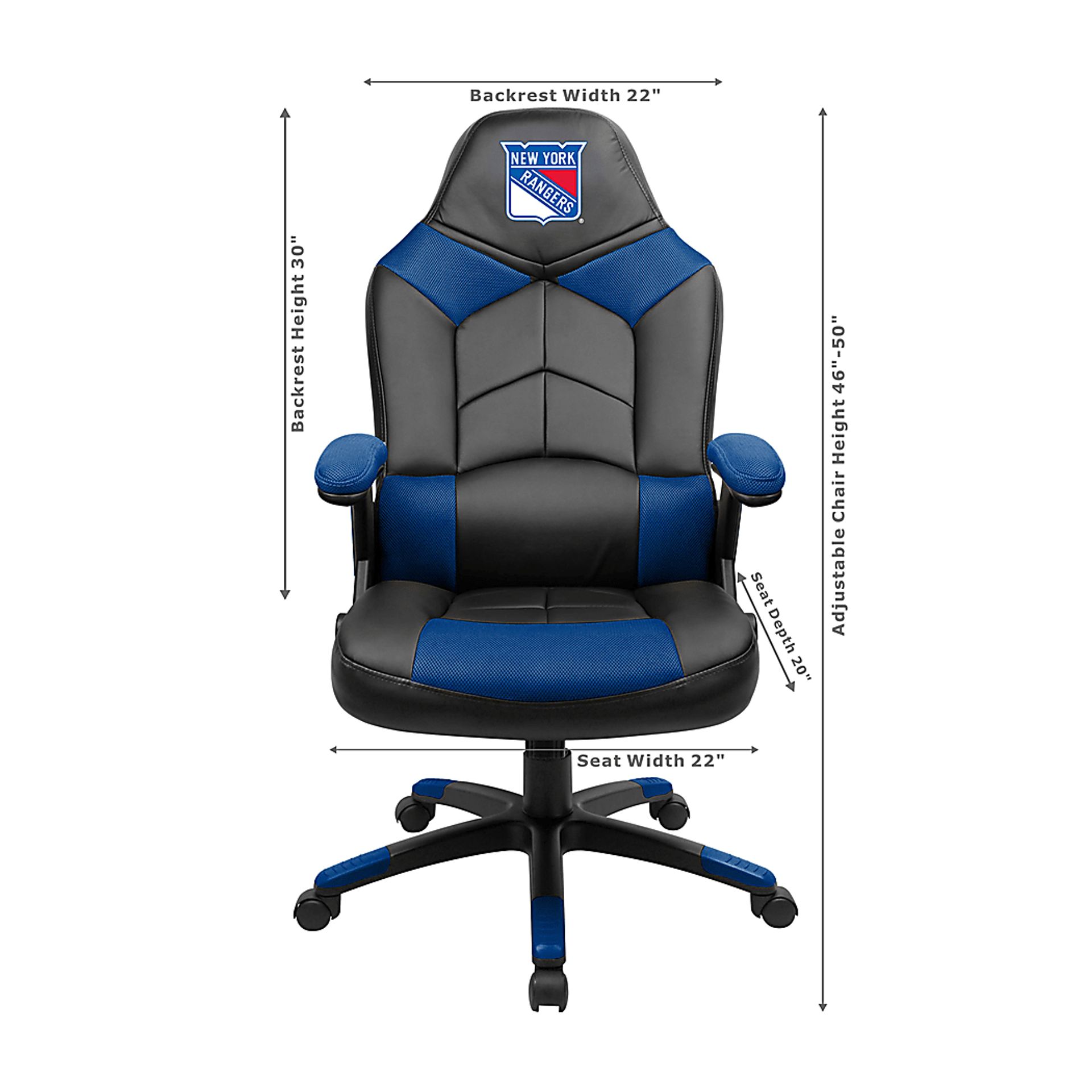 Big Team NHL New York Rangers Blue Oversized Gaming Chair - Image 3