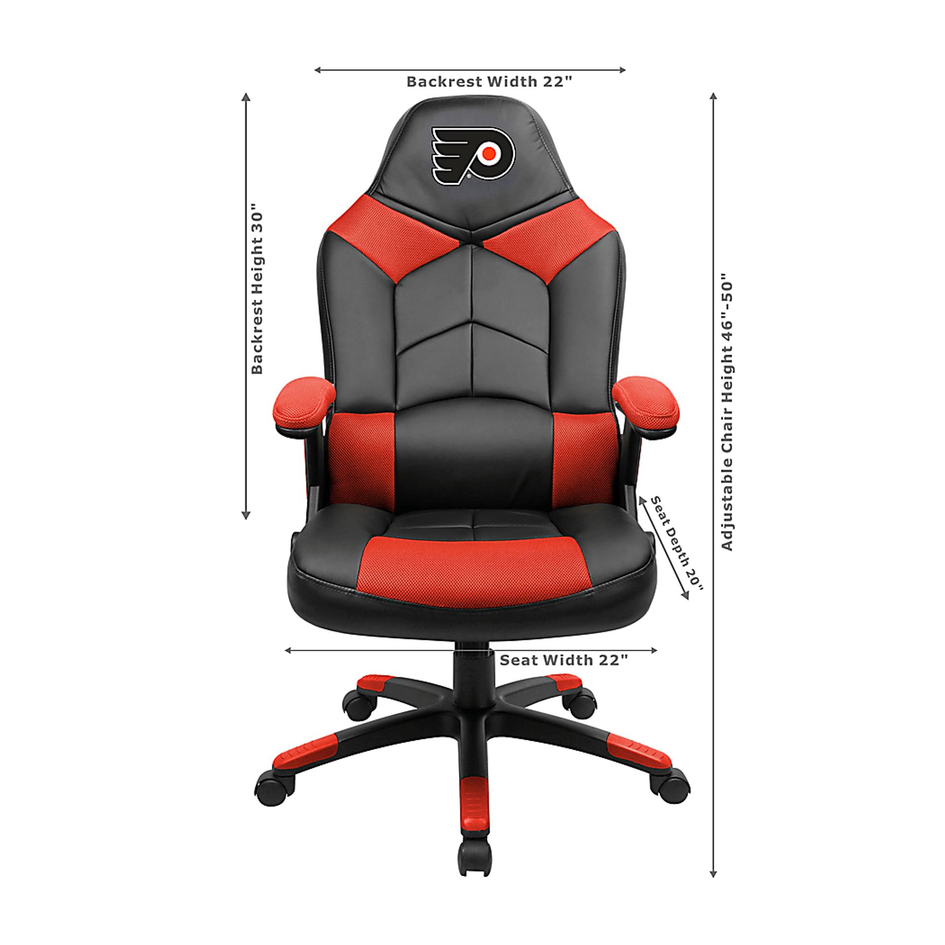 Big Team NHL Philadelphia Flyers Orange Oversized Gaming Chair - Image 3