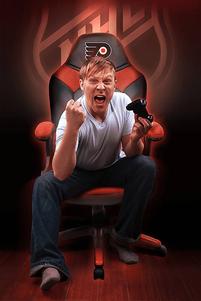 Big Team NHL Philadelphia Flyers Orange Oversized Gaming Chair - Thumbnail - Image 4