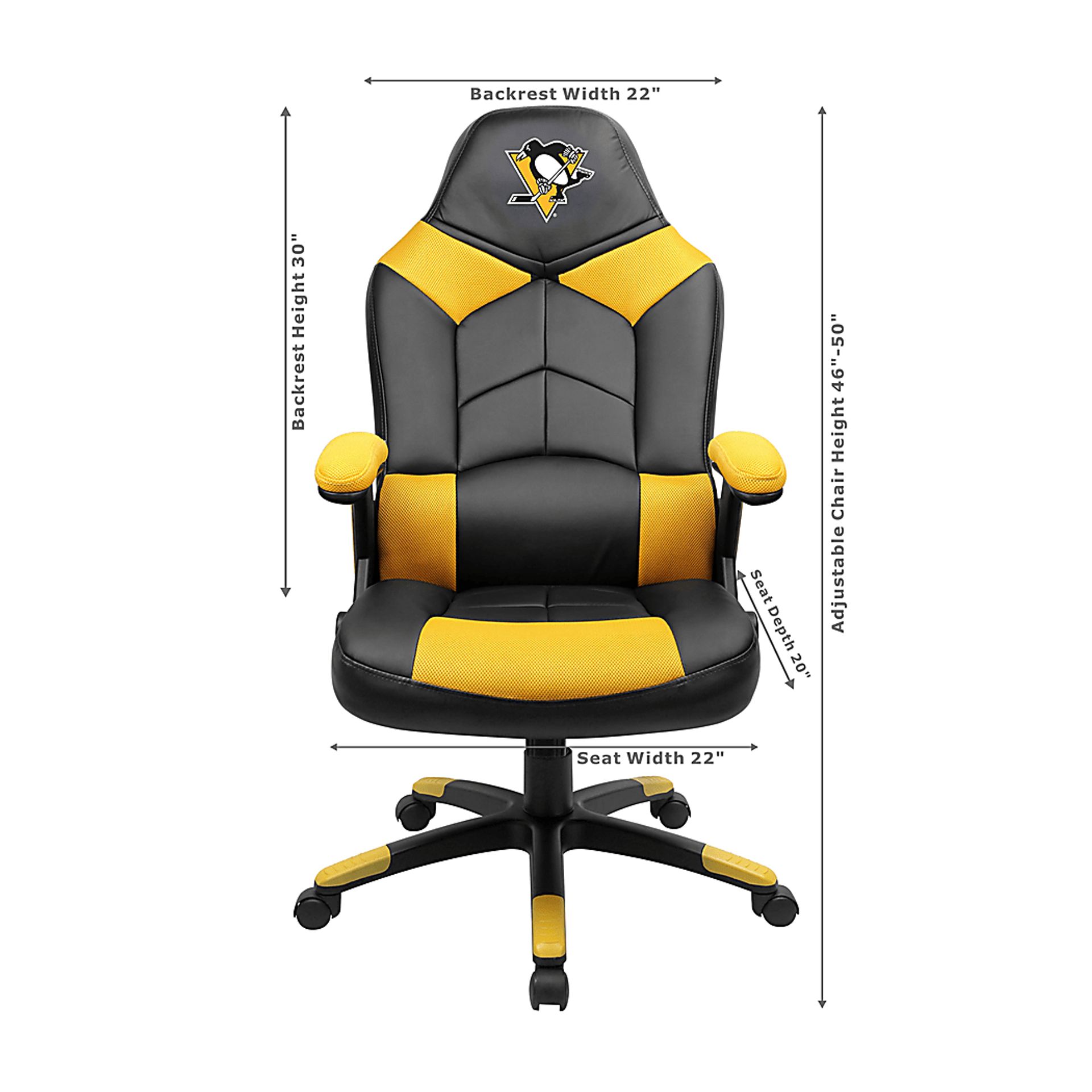 Big Team NHL Pittsburg Penguins Yellow Oversized Gaming Chair - Image 3