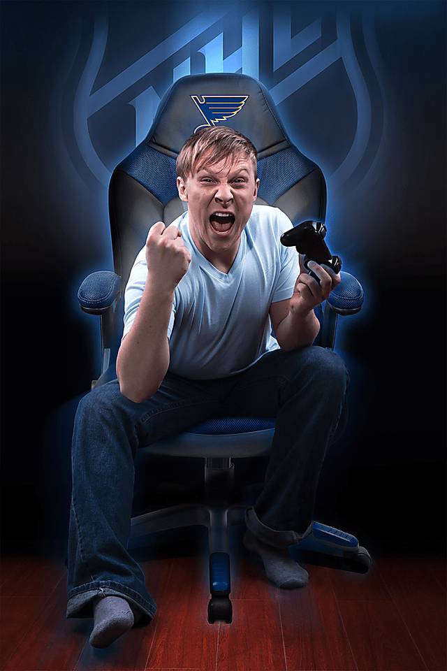 Big Team NHL St Louis Blues Navy Oversized Gaming Chair - Thumbnail - Image 2