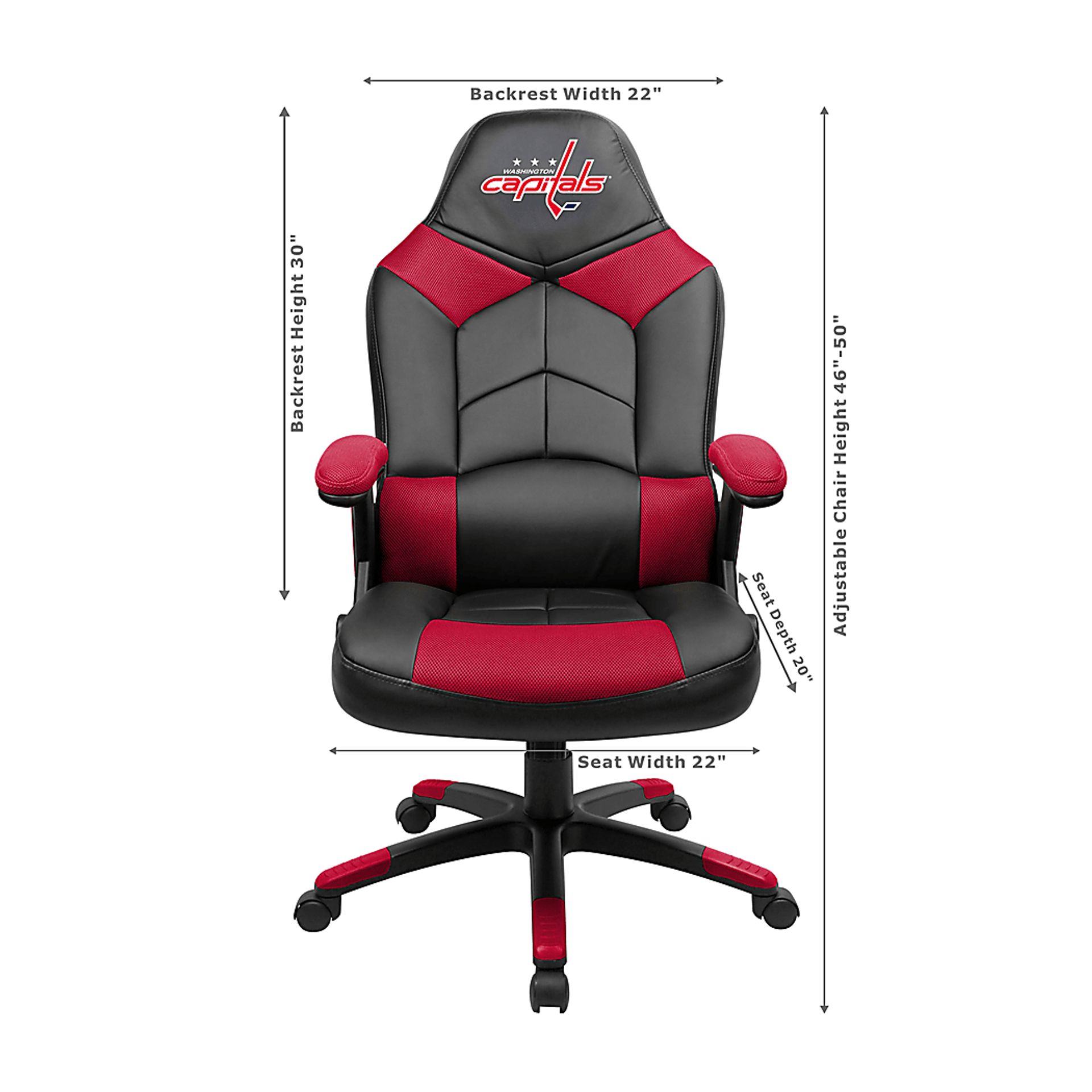Big Team NHL Washington Capitals Red Oversized Gaming Chair - Image 3
