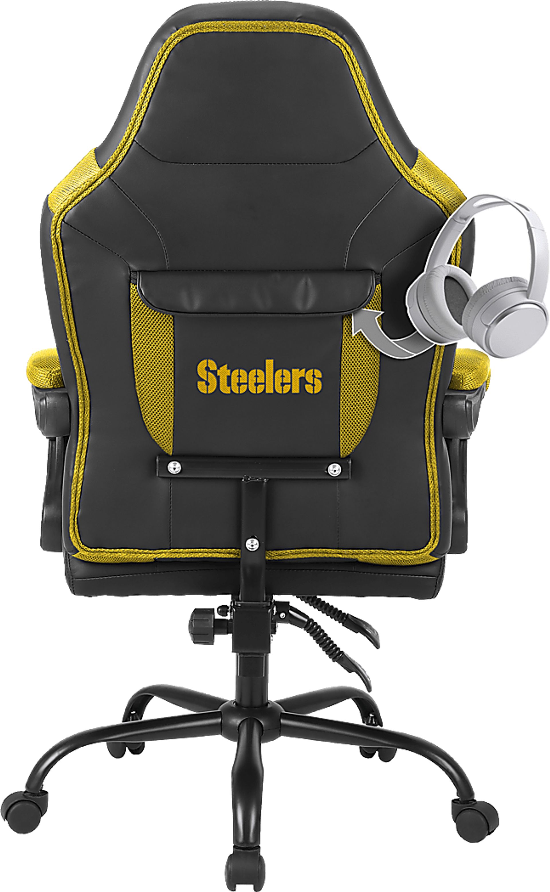 Big Team Pittsburg Steelers Yellow Office Chair - Image 3