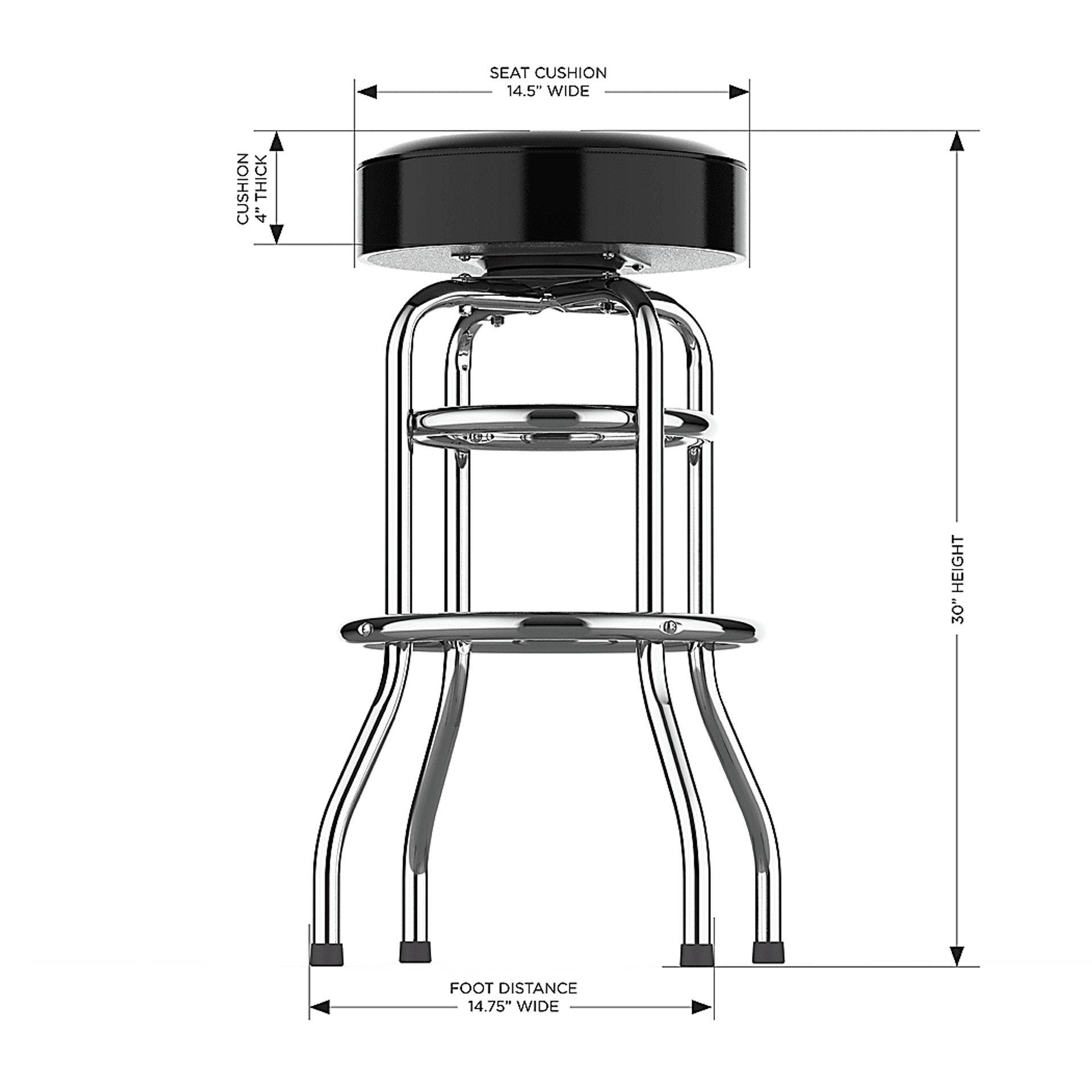 Big Team San Francisco 49ers Black Barstool - Image 5