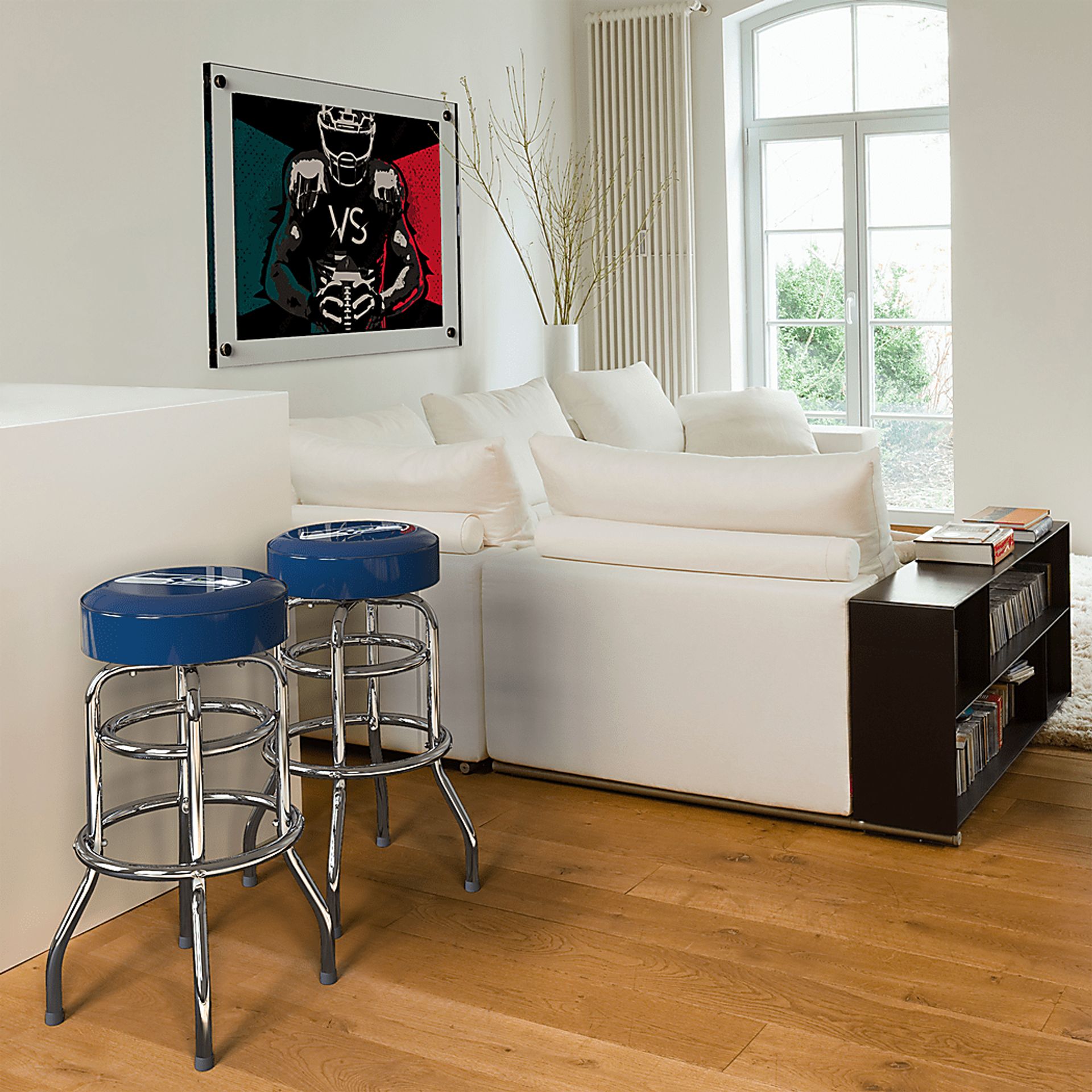 Big Team Seattle Seahawks Blue Barstools - Image 2