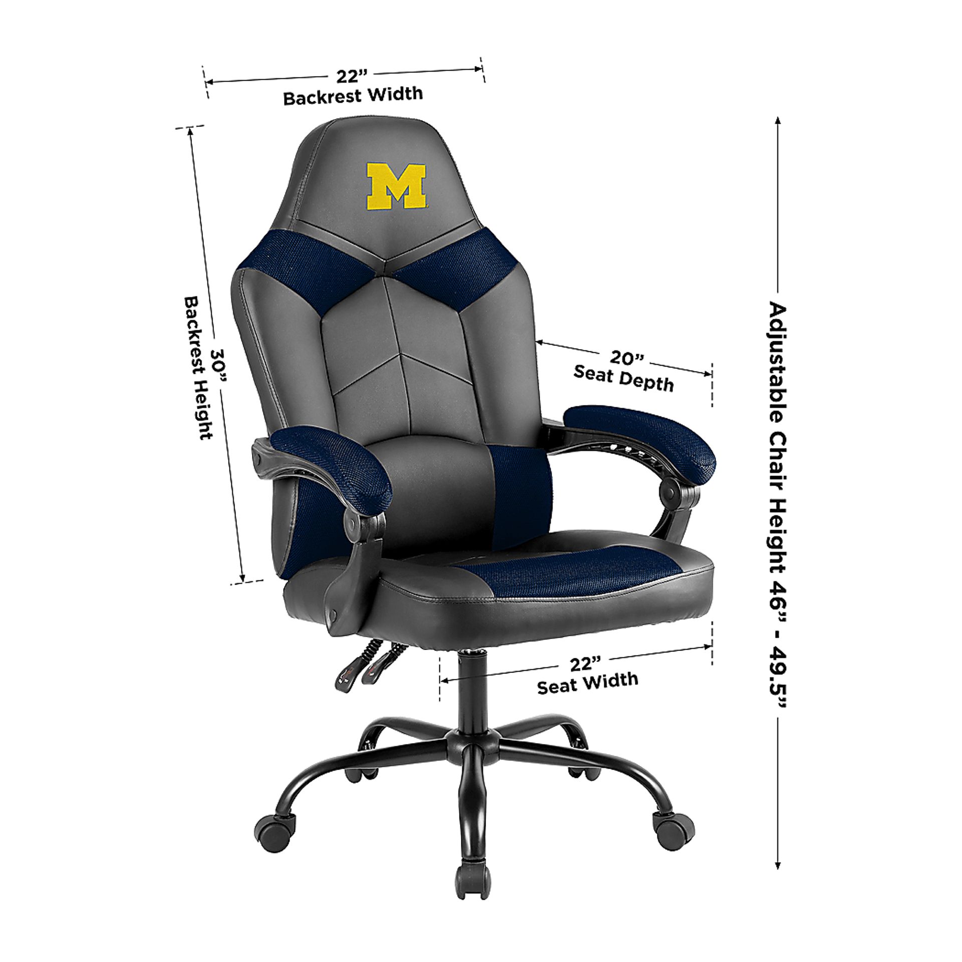 Big Team University of Michigan Navy Office Chair - Image 4