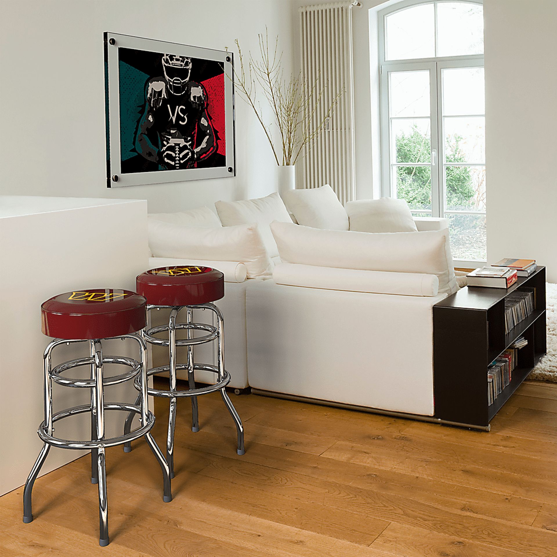 Big Team Washington Commanders Burgundy Barstool - Image 2