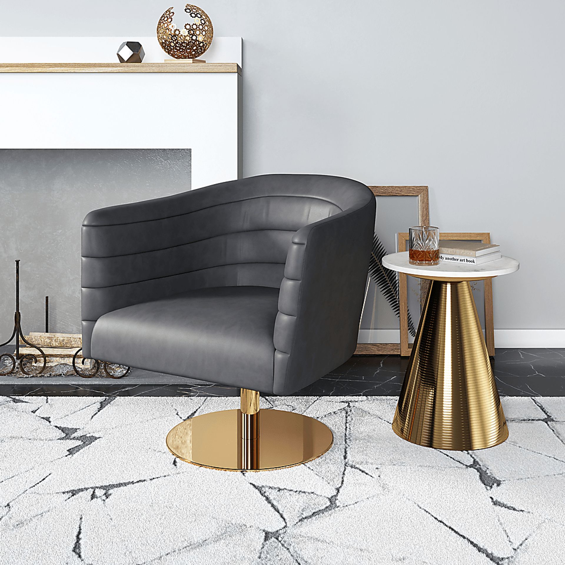Biglerville Gray Accent Chair - Image 2