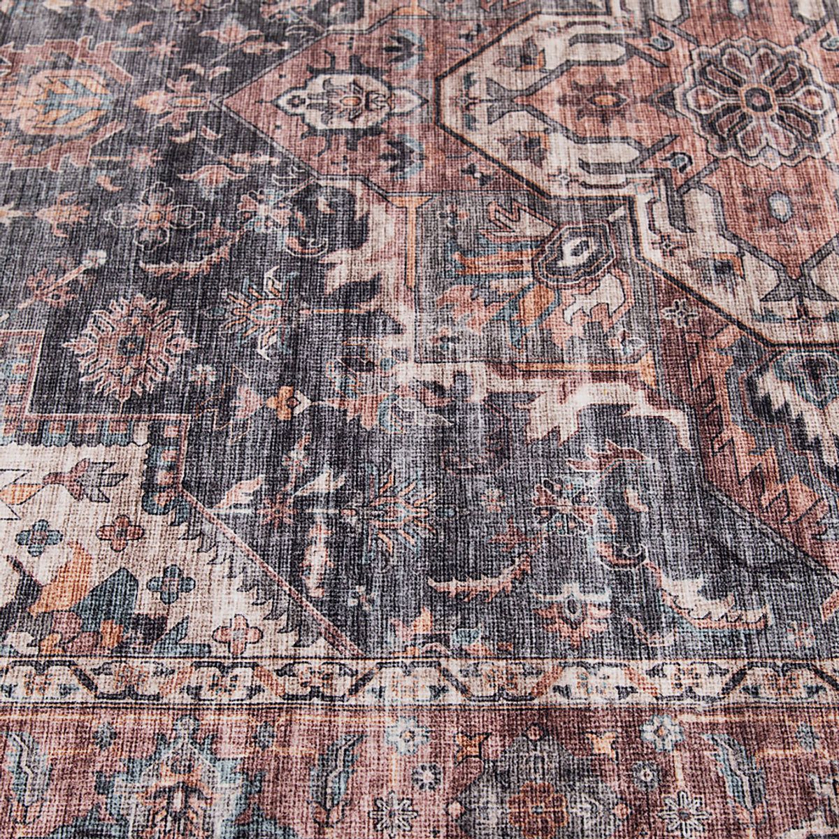 Bilbrey Rust Red Polyester Fabric Rug | Rooms to Go