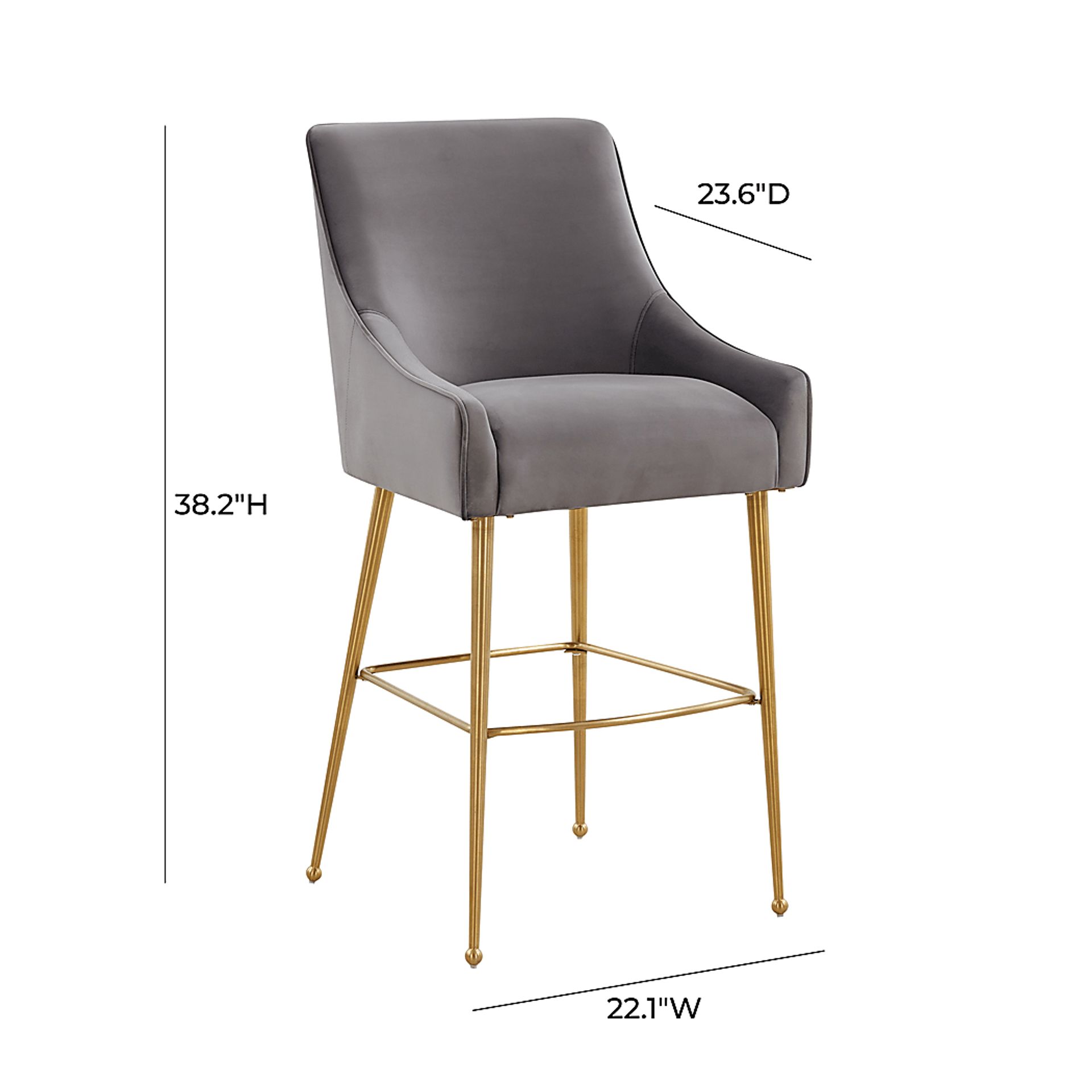 Bilburston Dark Gray Counter Stool - Image 6