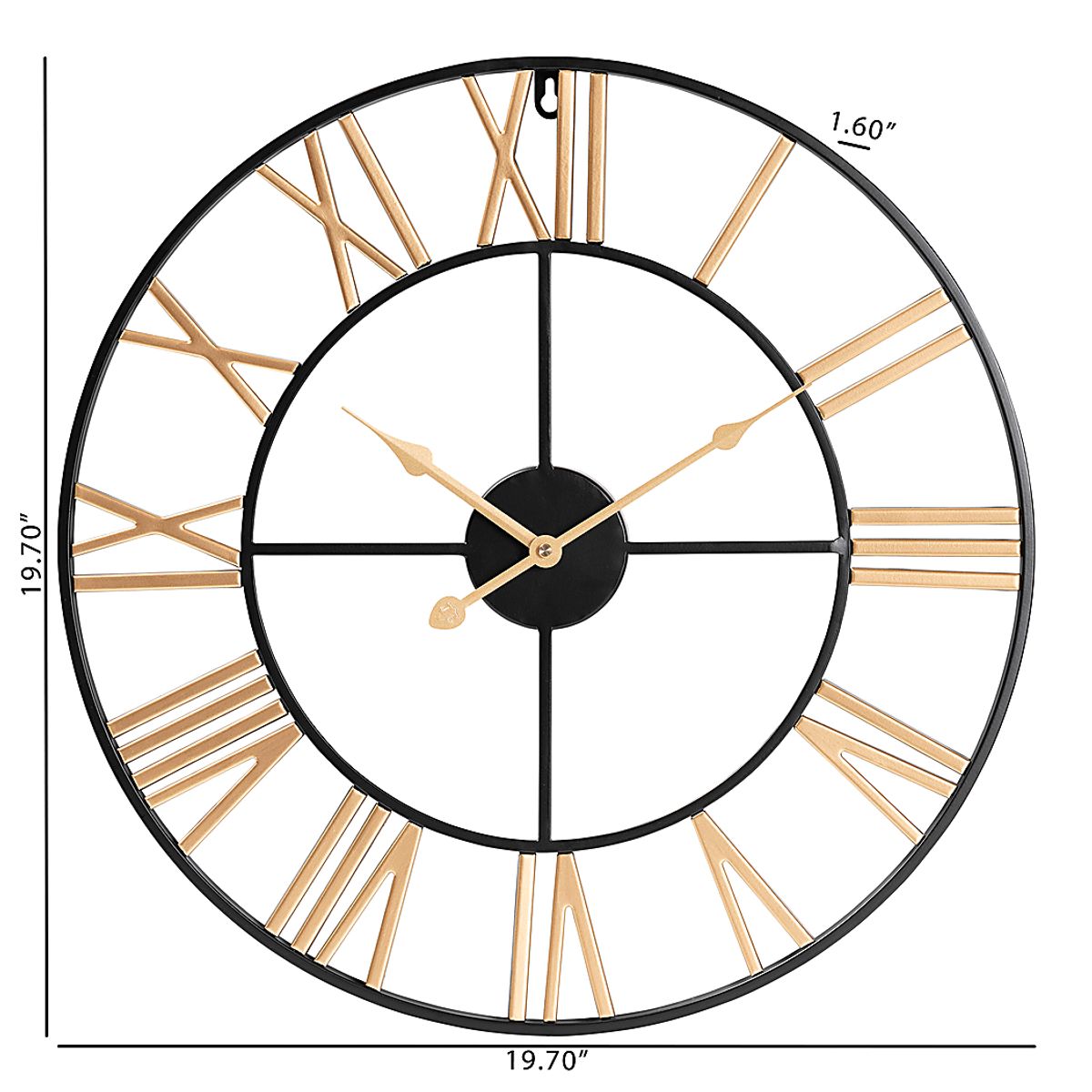 Bilher Black Wall Clock | Rooms to Go