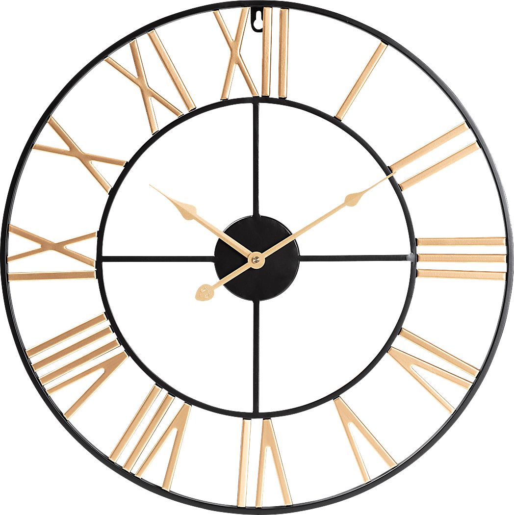 Bilher Black Wall Clock