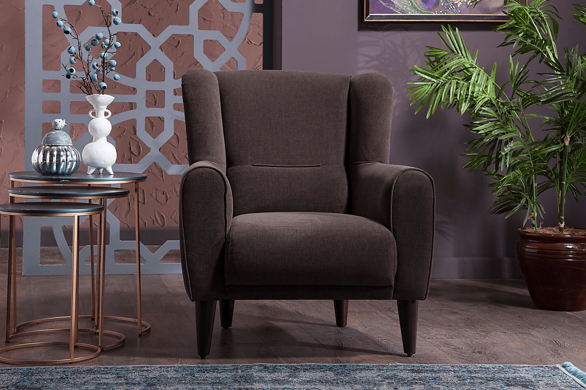 Bilings Dark Brown Accent Chair - Image 5