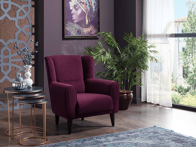 Bilings Merlot Accent Chair - Thumbnail - Image 3