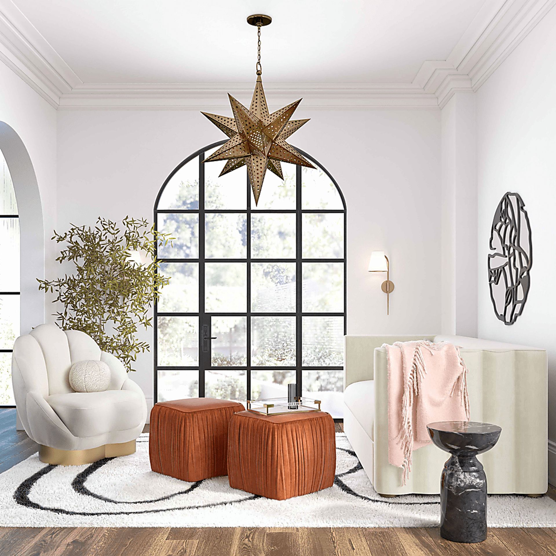 Billecart Cognac Accent Ottoman - Image 5