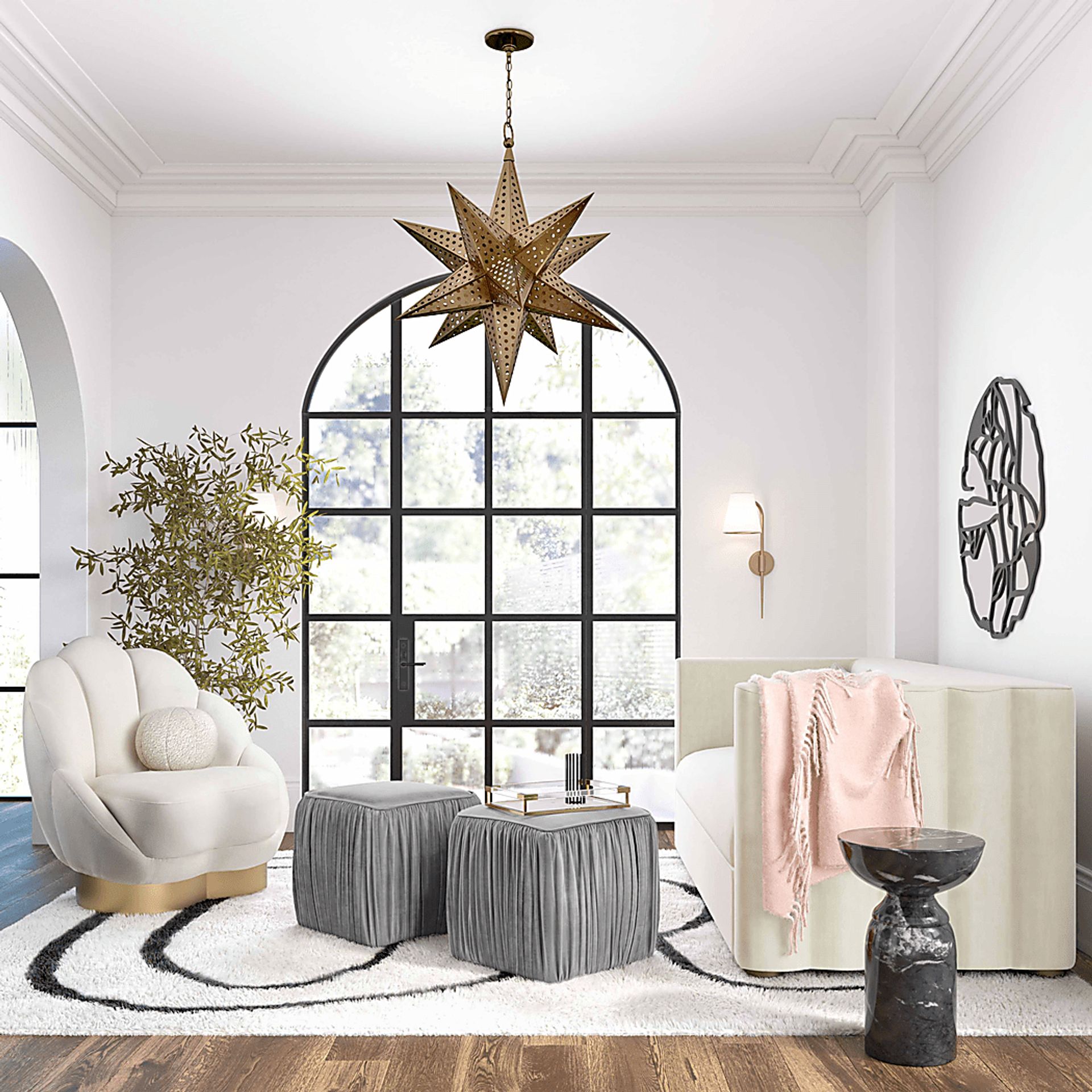 Billecart Gray Accent Ottoman - Image 5