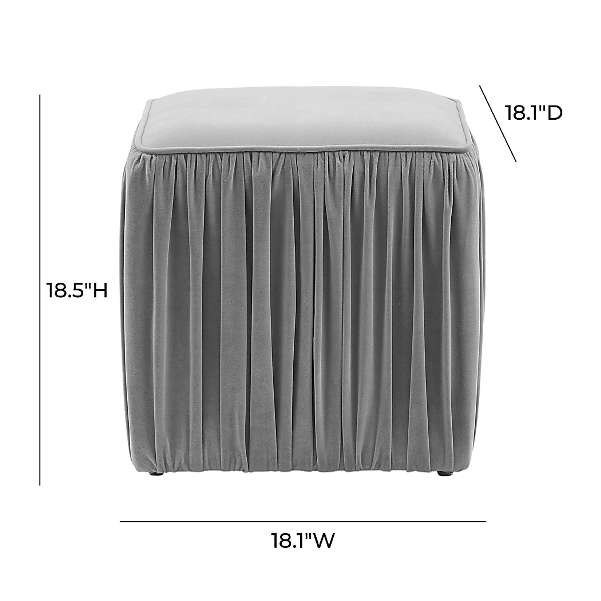 Billecart Gray Accent Ottoman - Image 6
