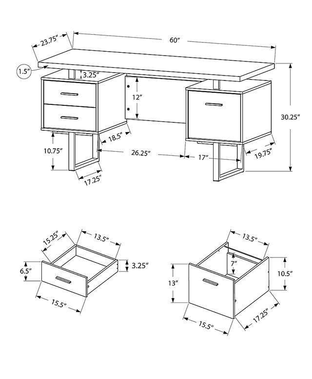 Billingsly Gray Desk - Thumbnail - Image 3