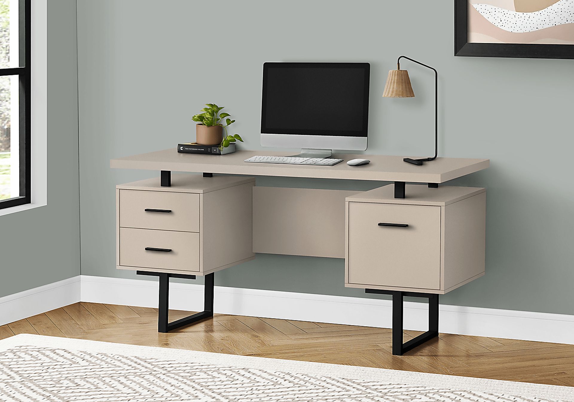 Billingsly Taupe Desk - Image 2