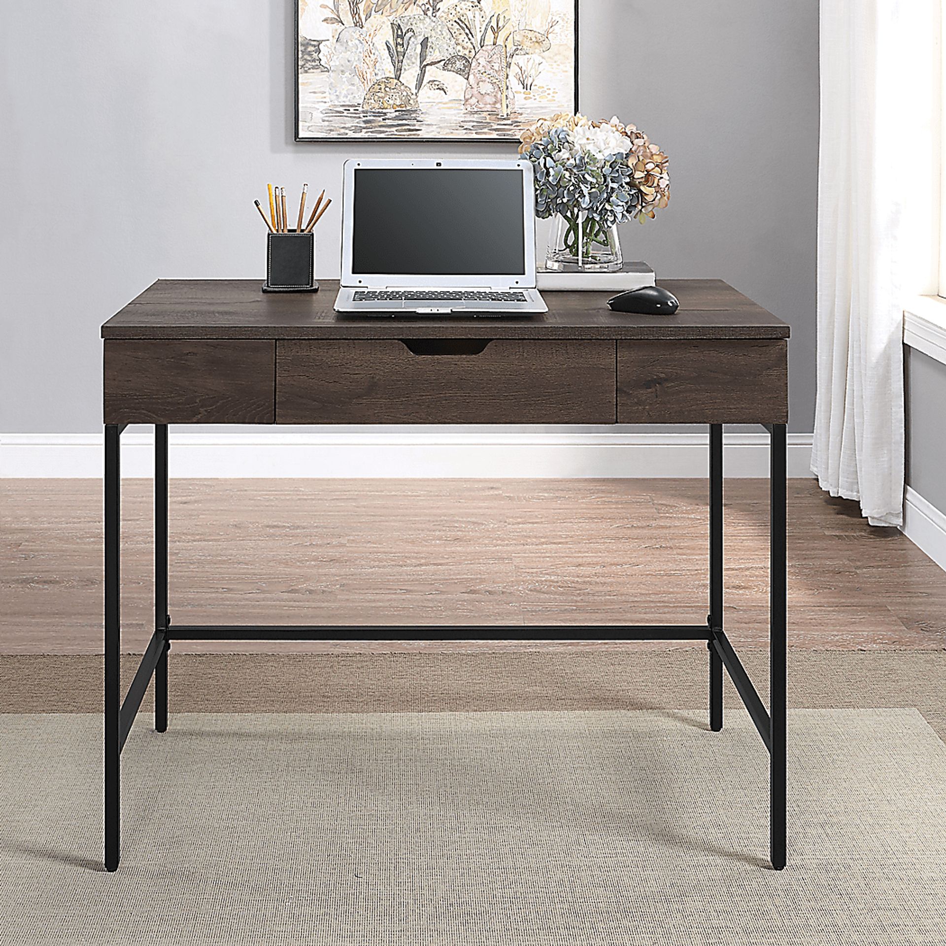 Billix Brown Adjustable Desk - Image 2