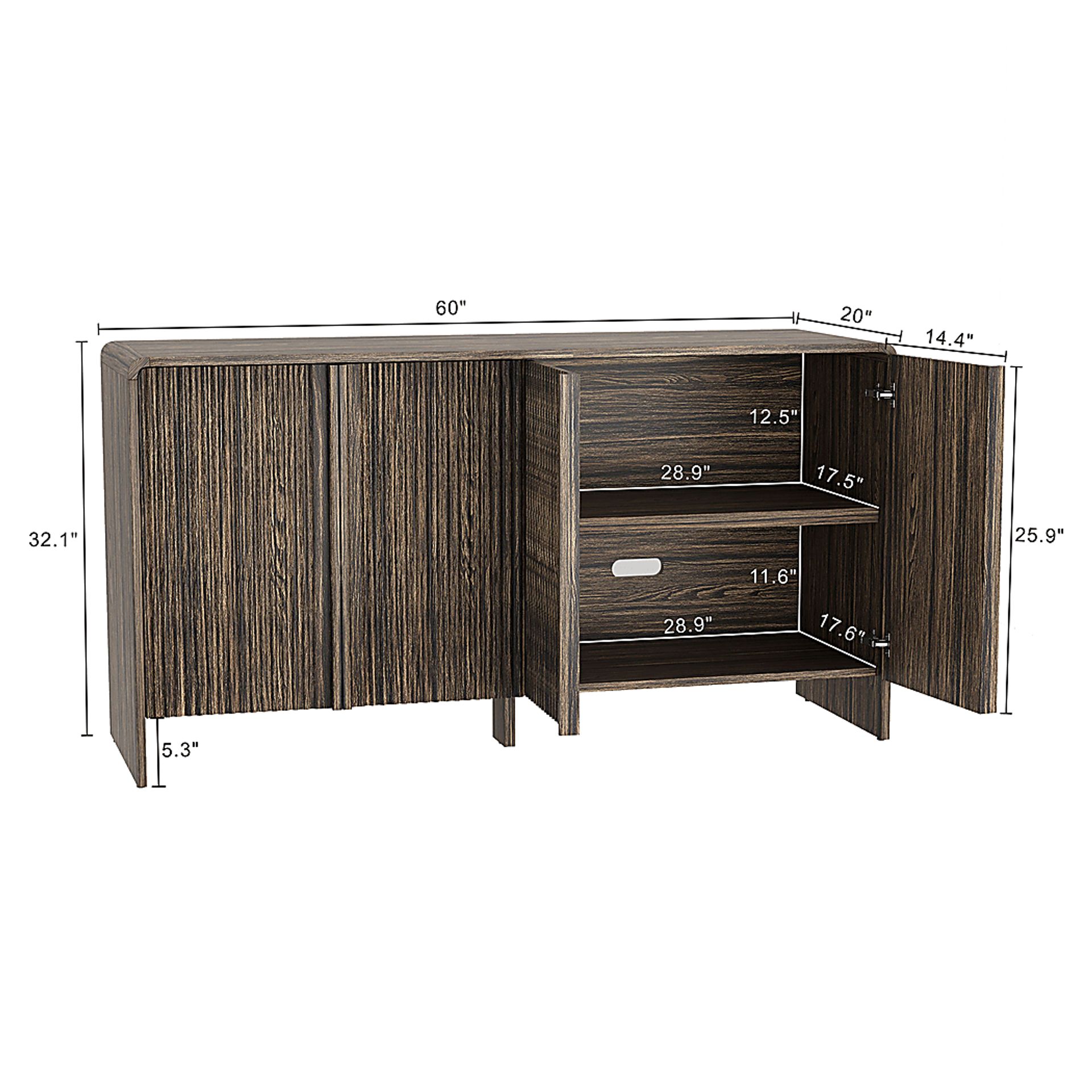 Bilwu Walnut Sideboard - Image 8