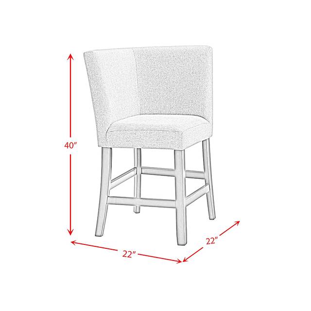 Binebtat Gray Counter Height Corner Bench - Thumbnail - Image 5