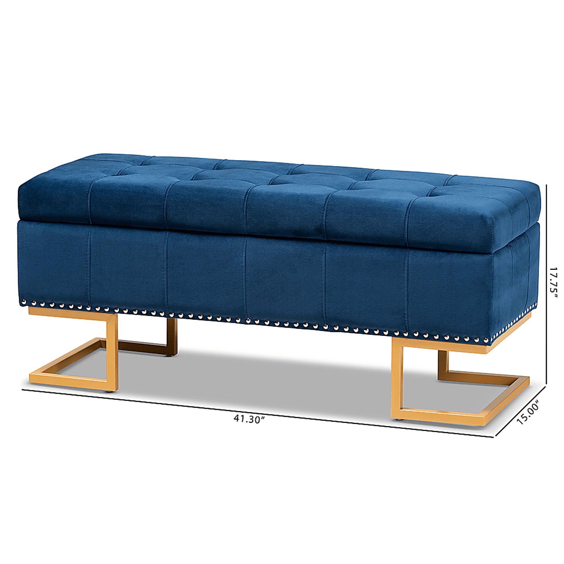 Binewood Blue Storage Ottoman - Image 11