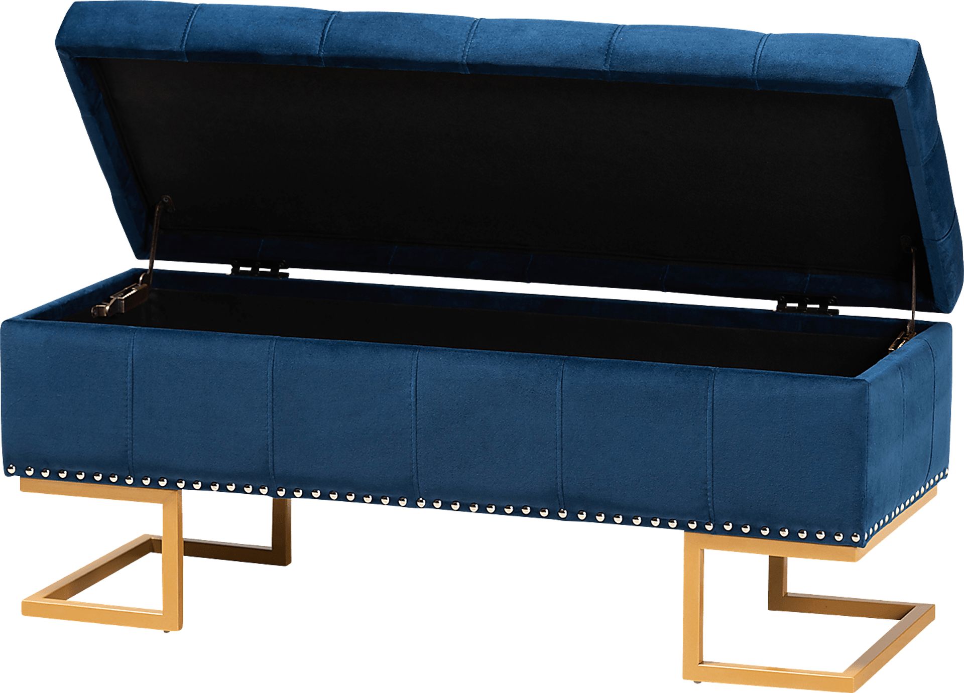 Binewood Blue Storage Ottoman - Image 2