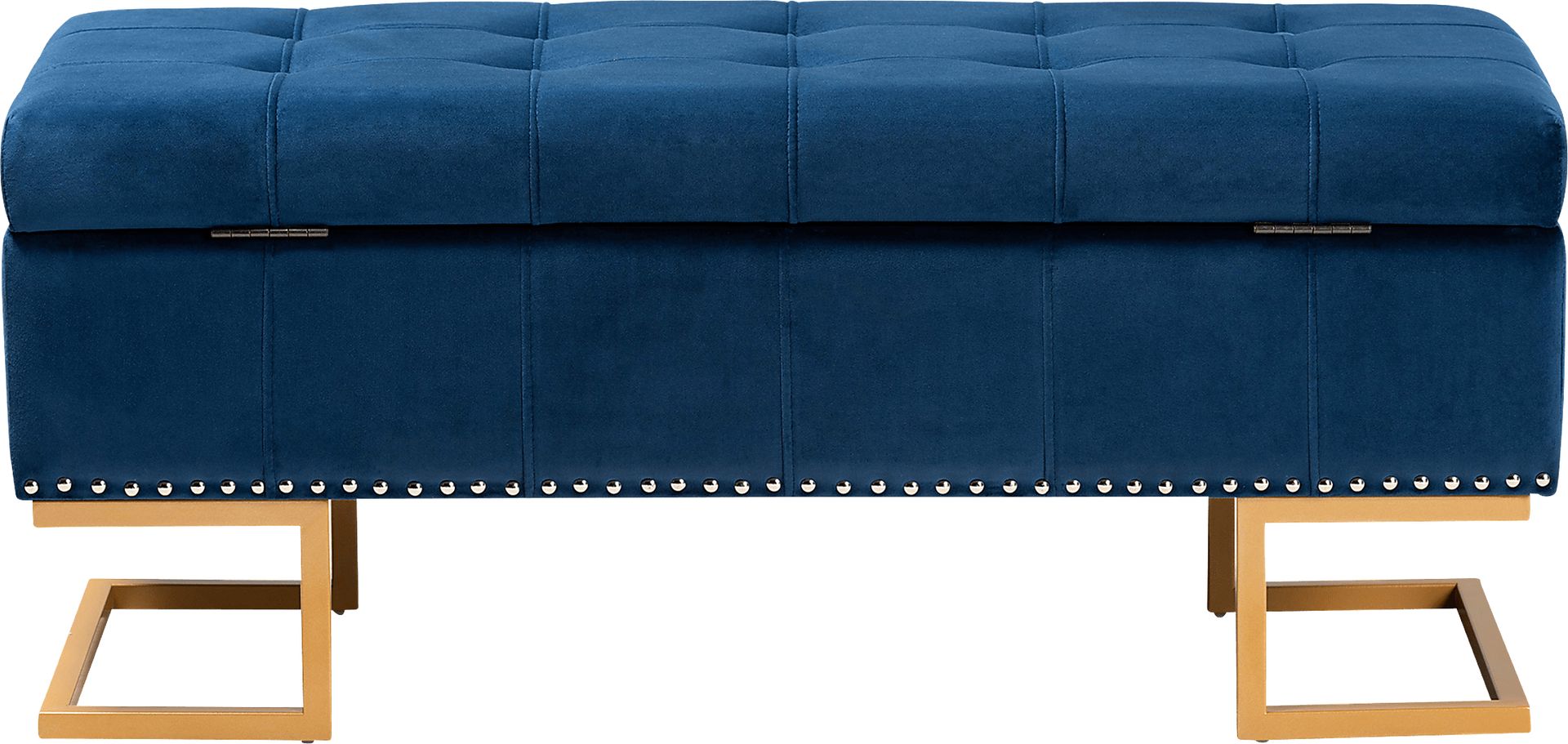 Binewood Blue Storage Ottoman - Image 5