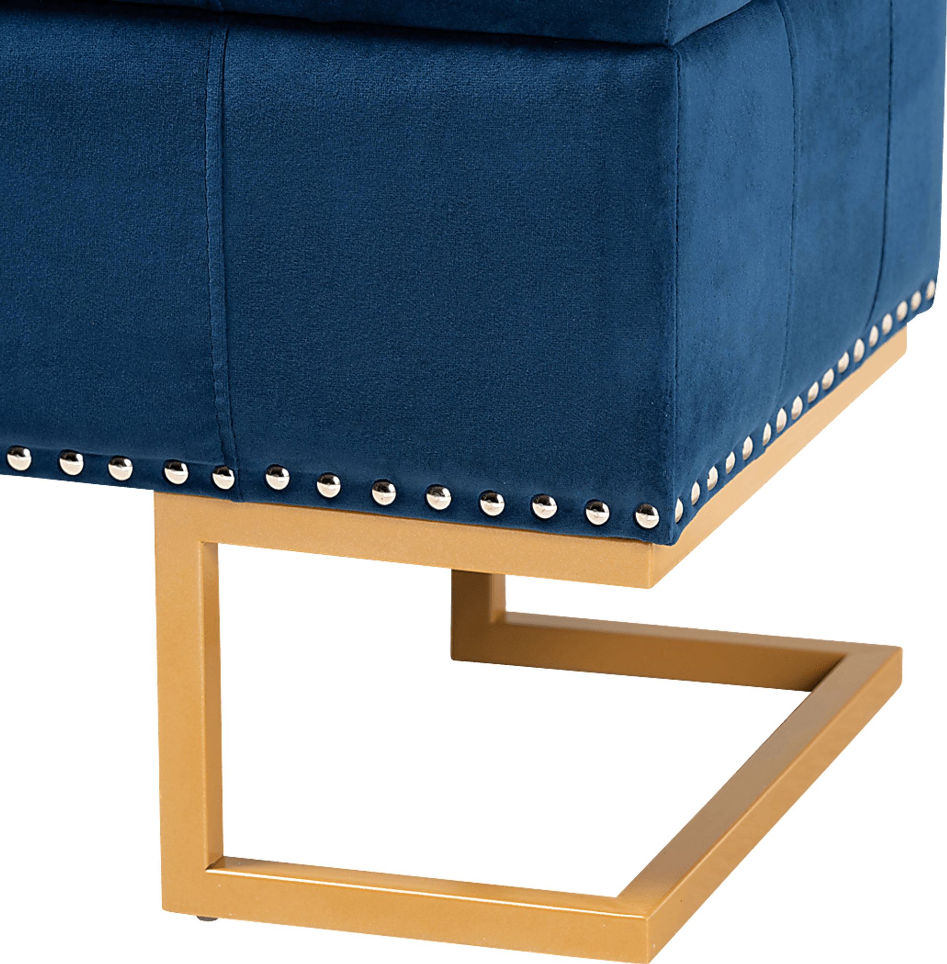 Binewood Blue Storage Ottoman - Image 7