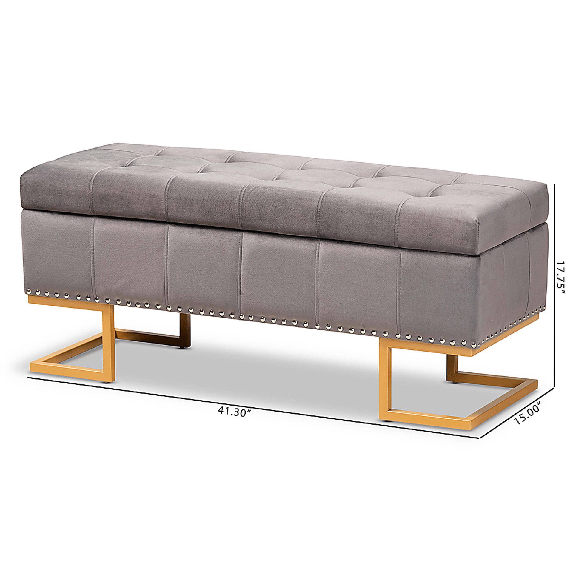 Binewood Gray Storage Ottoman - Image 11