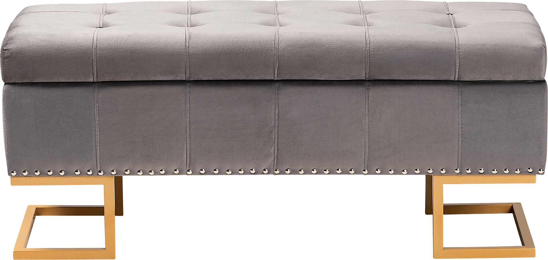 Binewood Gray Storage Ottoman - Image 3