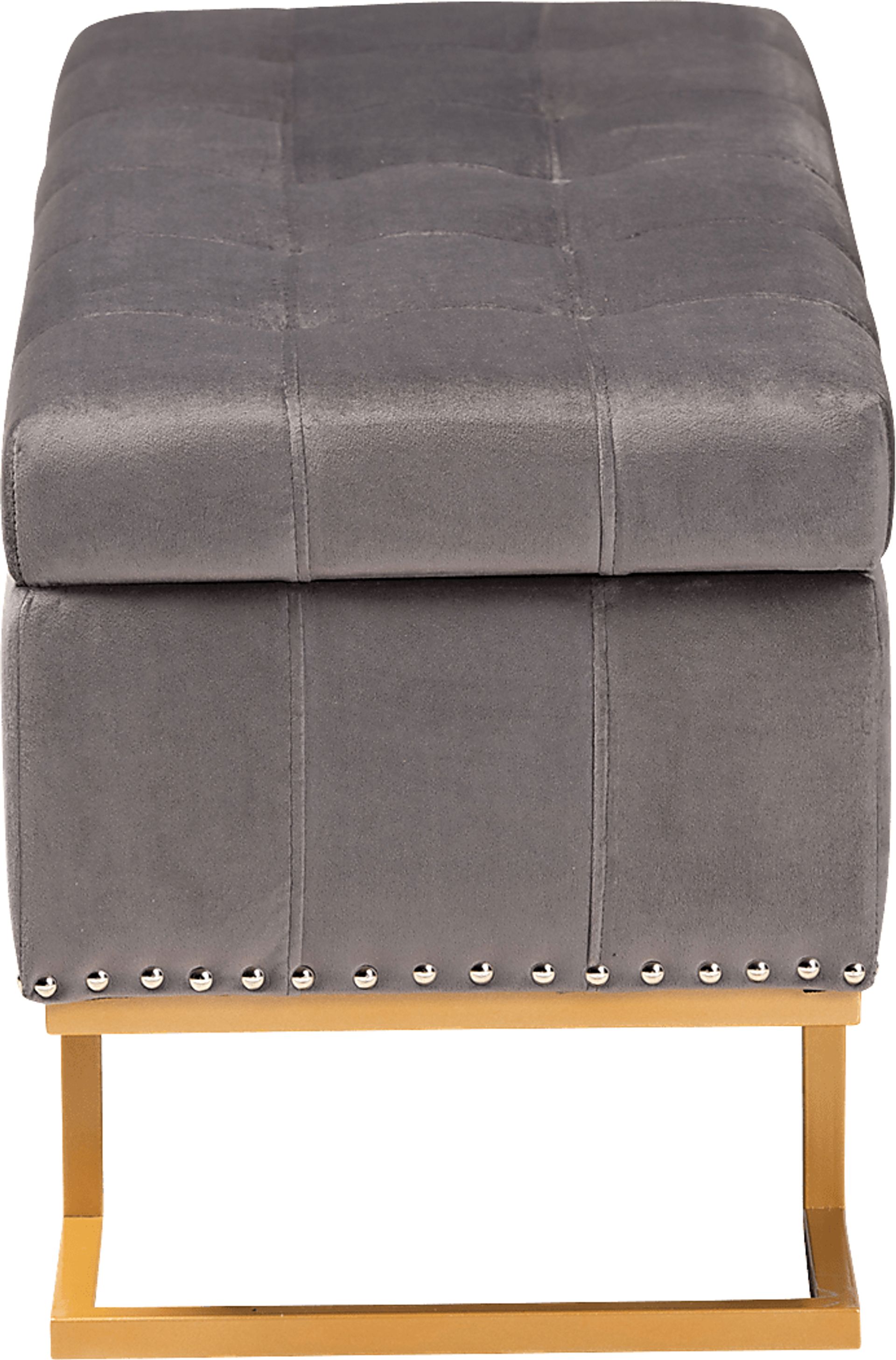 Binewood Gray Storage Ottoman - Image 4