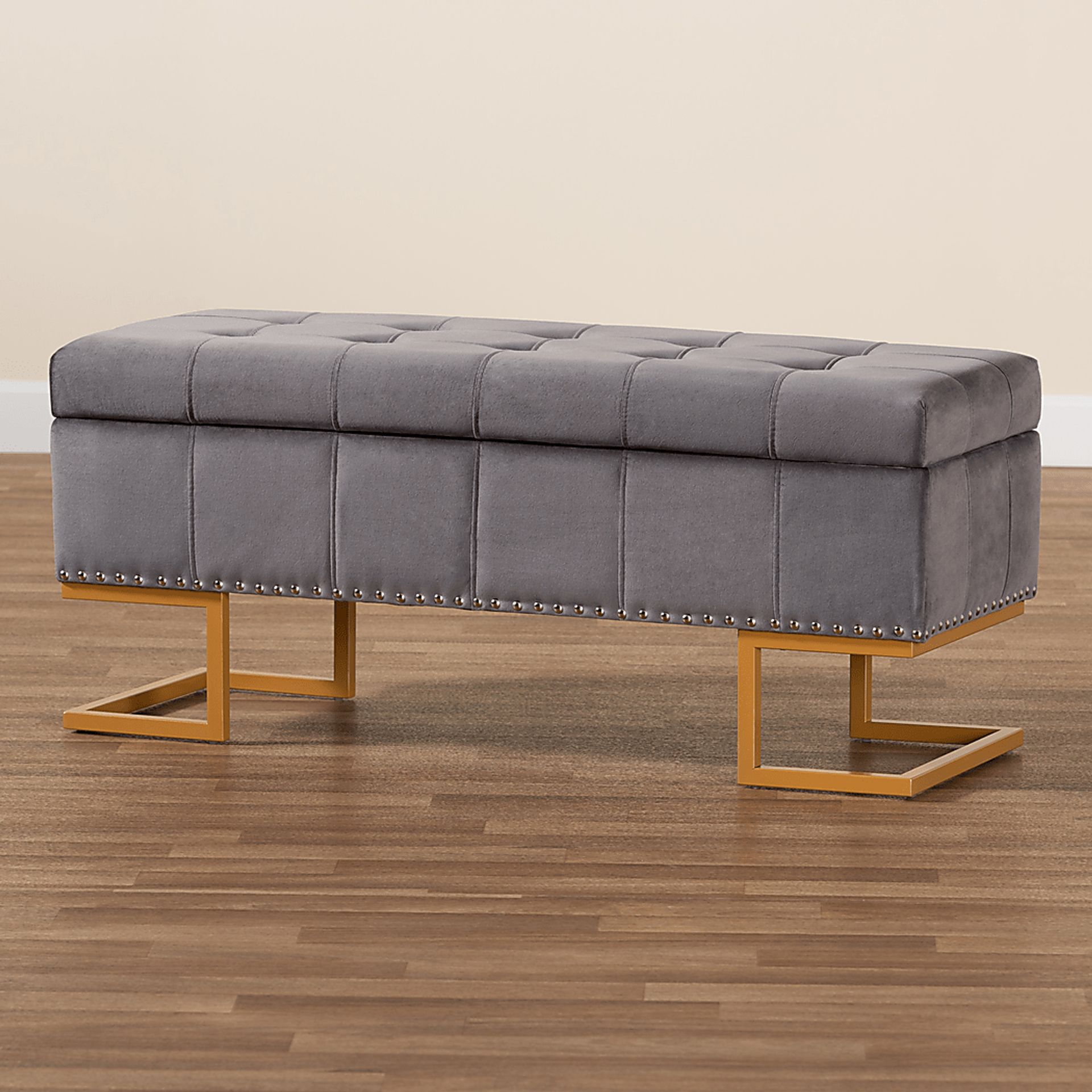 Binewood Gray Storage Ottoman - Image 8