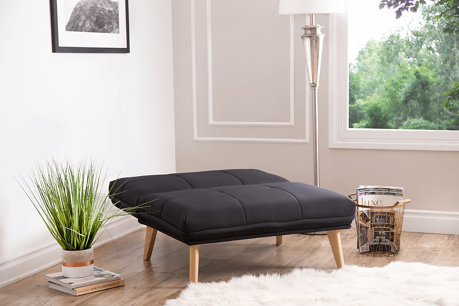 Binney Black Convertible Chair - Image 3