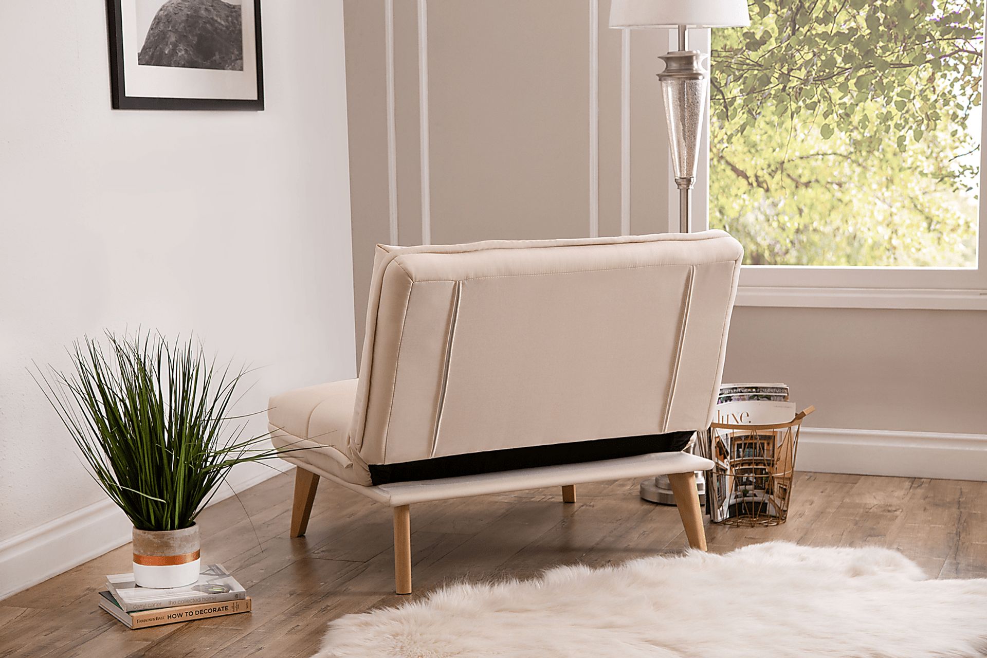 Binney Ivory Convertible Chair - Image 4