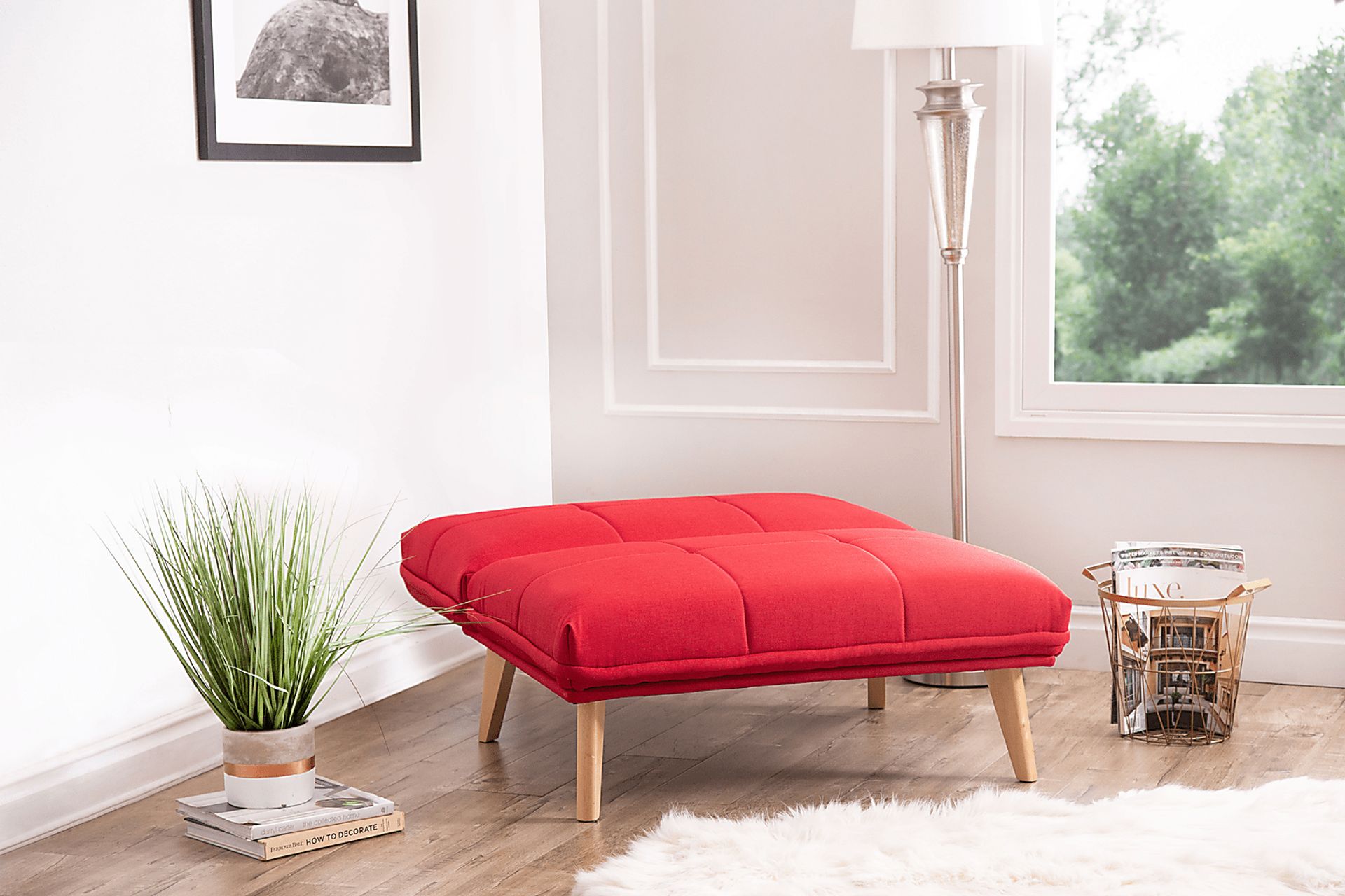 Binney Red Convertible Chair - Image 3