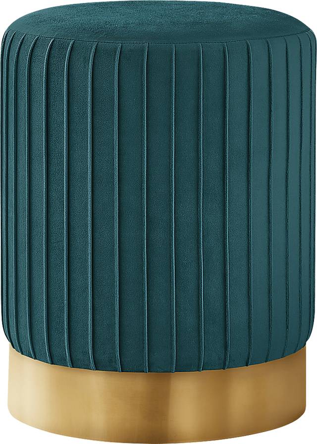 Binnicker Turquoise Ottoman - Thumbnail - Image 1