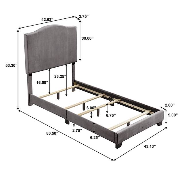 Bintliff Gray Twin Bed - Thumbnail - Image 8