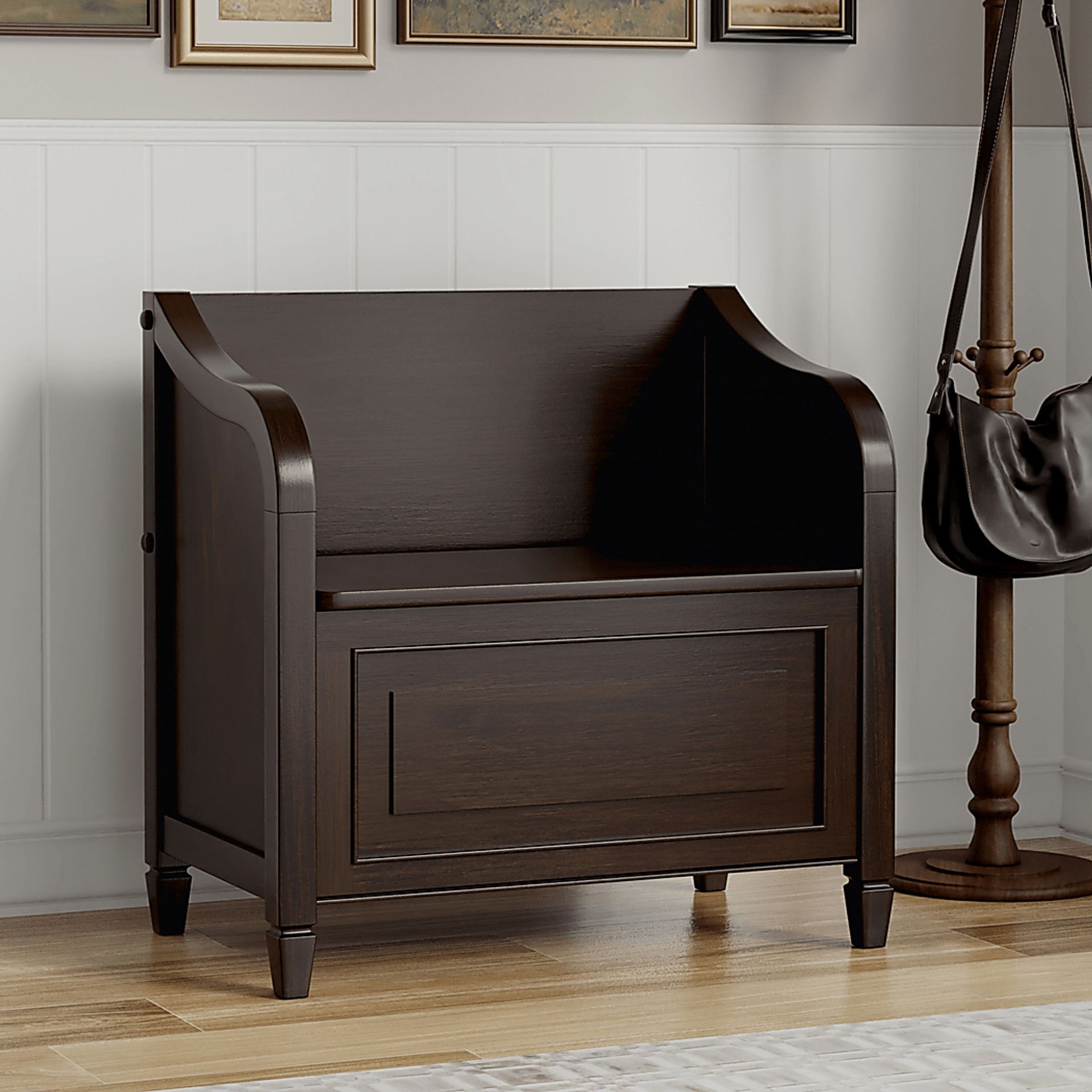 Bintou Brown Small Storage Bench - Image 2