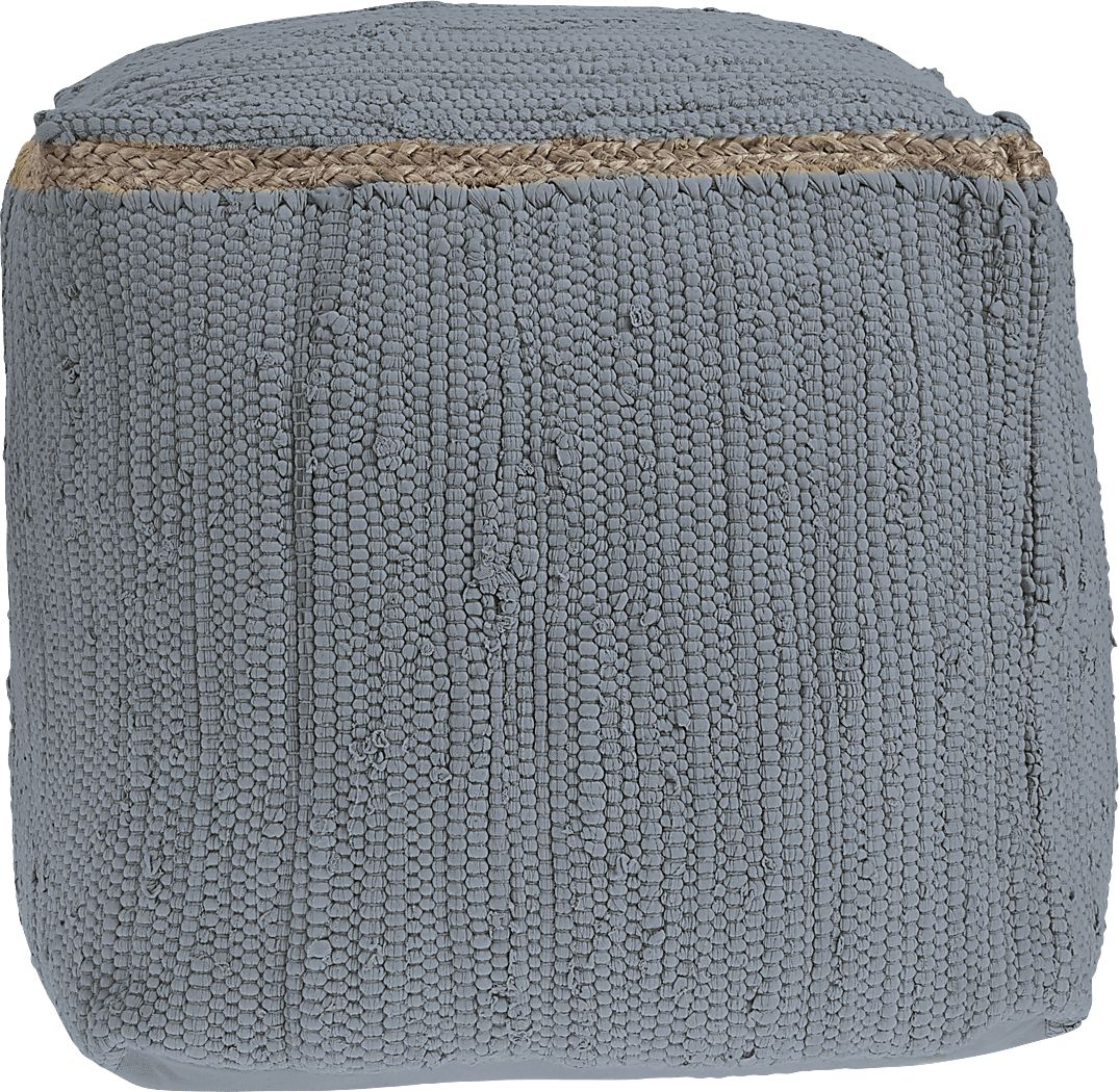Binvia Gray Pouf