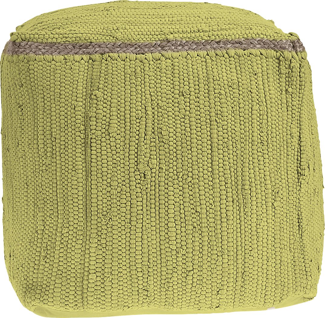 Binvia Lime Green Pouf