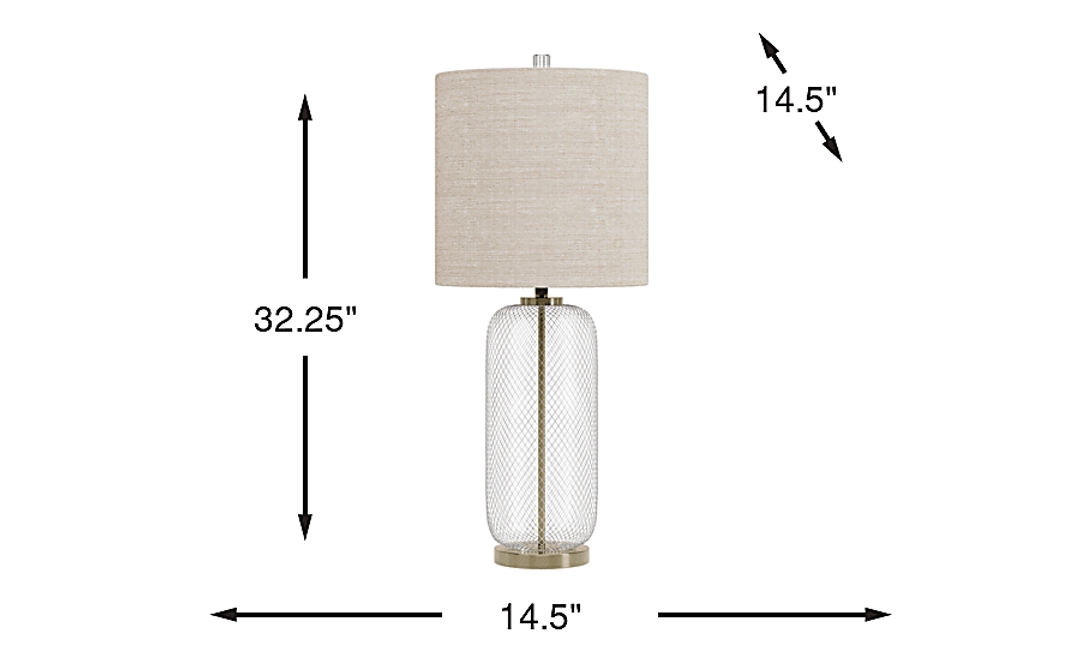 Birdcage Lane Silver Table Lamp