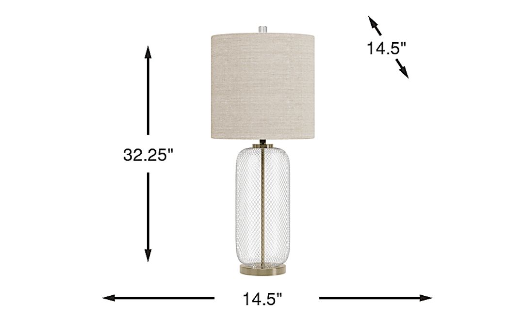 Birdcage Lane Silver Table Lamp