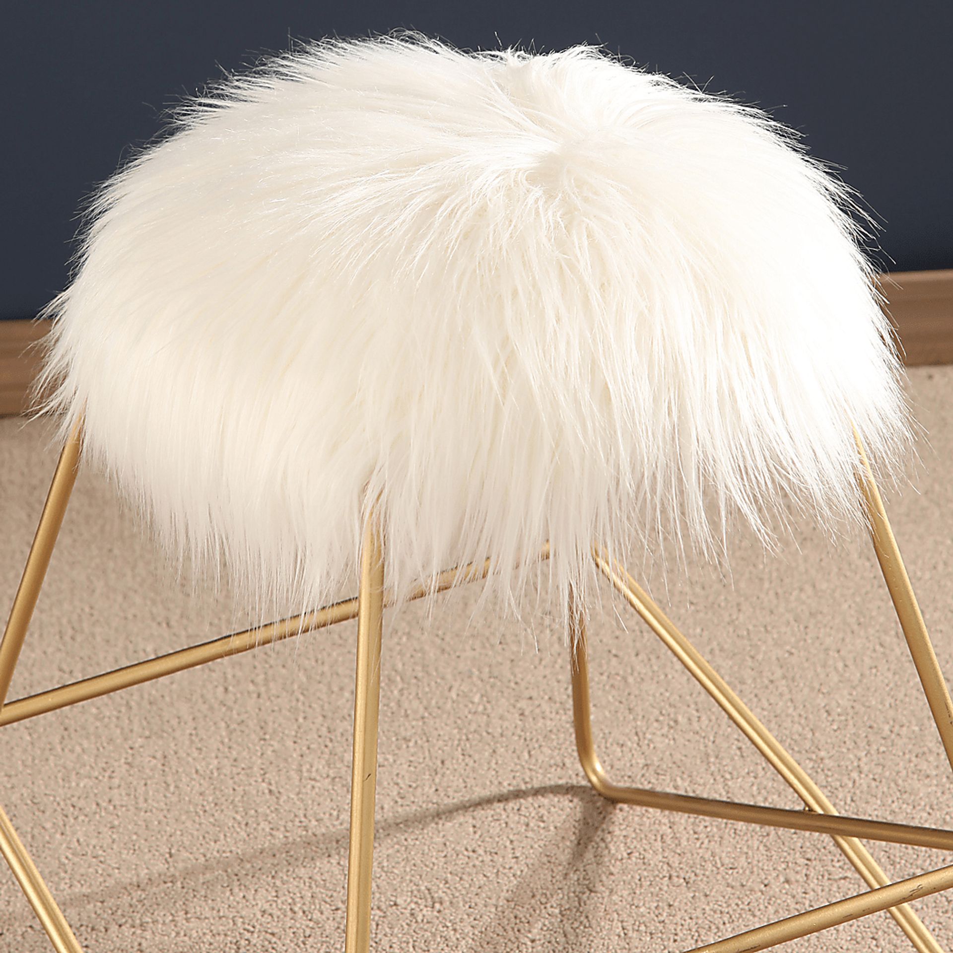 Birdies White Vanity Stool - Image 3