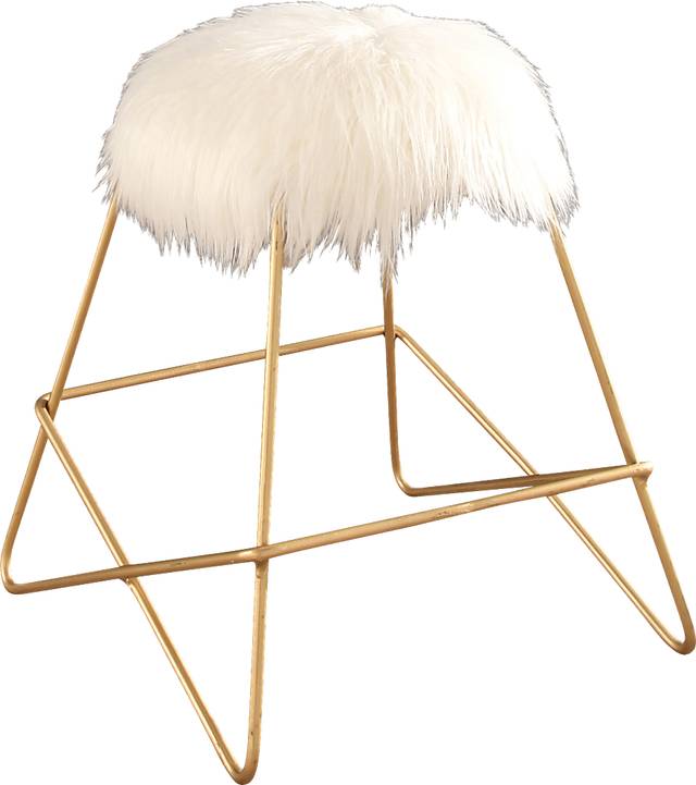 Birdies White Vanity Stool - Thumbnail - Image 1