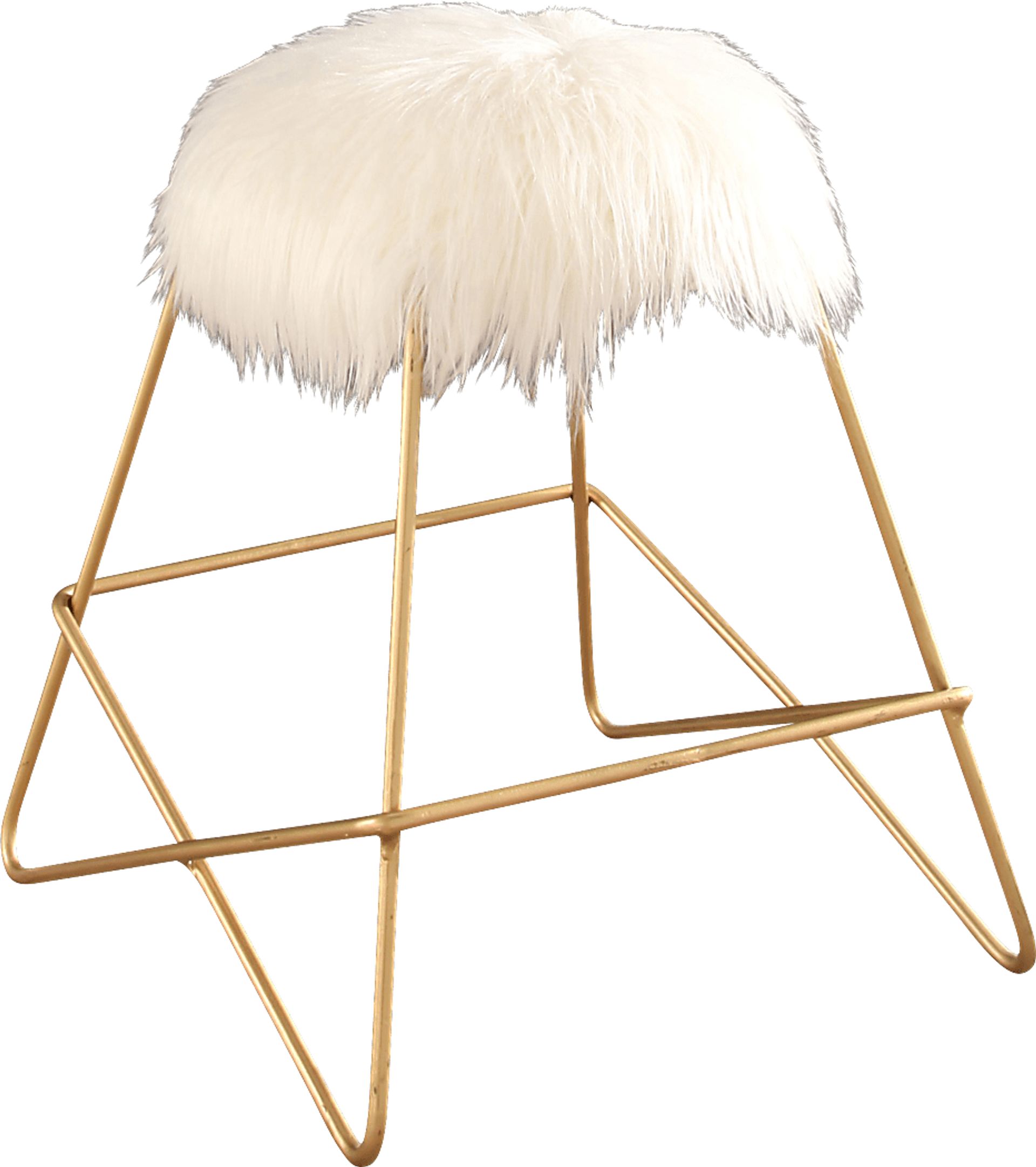 Birdies White Vanity Stool - Image 1